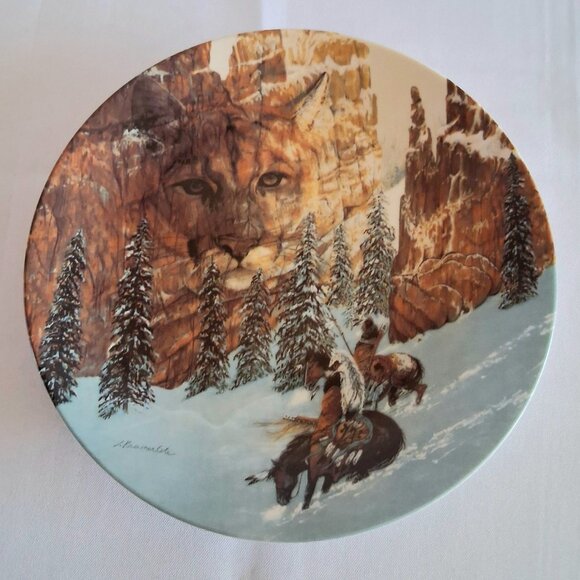 1992 W.S. George Fine China "Canyon of The Cat" Plate - Picture 1 of 10